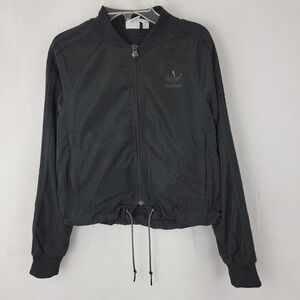 ADIDAS Womens Jacket XS Track Superstar 2.0 Bomber BLACK Snakeskin Full Zip